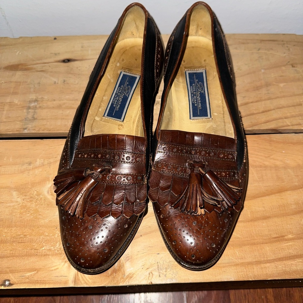 Bragano Cole Haan Shoes Men 8M Loafers Kiltie Tassel Wingtip Oxford